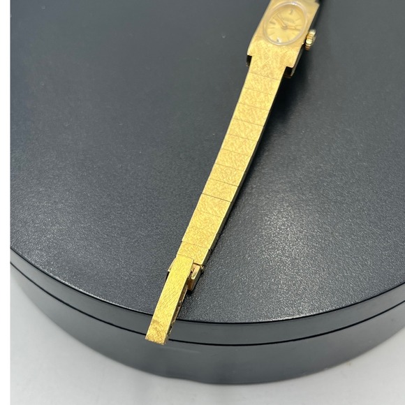 Ernest Borel Vintage Gold Textured Manual Wind Swiss Cocktail Watch 10 Microns‎ main image 4